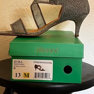 J Renee Jivika Pewter Snow Dot/Glitter 13M Women